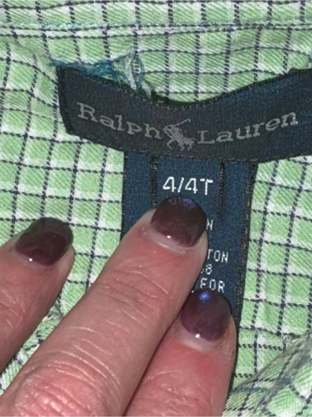 Ralph Lauren Green Plaid Button-Down Shirt